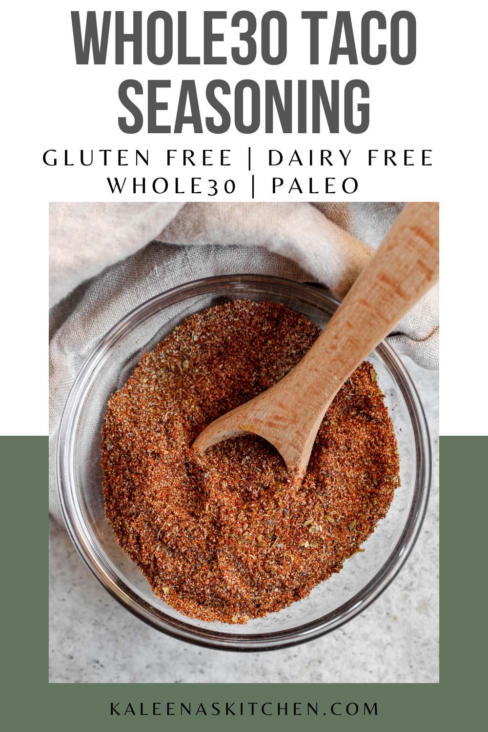 Easy Homemade Whole30 Taco Seasoning - Kaleena's Kitchen