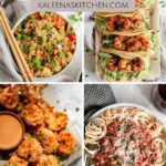 A Pinterest pin with four gluten free recipes shown.