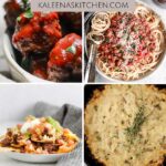 A Pinterest pin with 4 different ground bison recipe pictures on it.