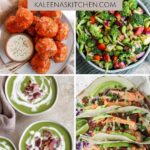 A Pinterest pin with four dairy free recipes shown.