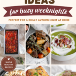 A Pinterest pin for 15 fall dinner ideas.